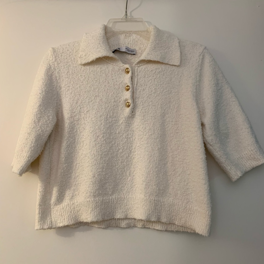 Elegant Cream Button-Up Women's Dress
